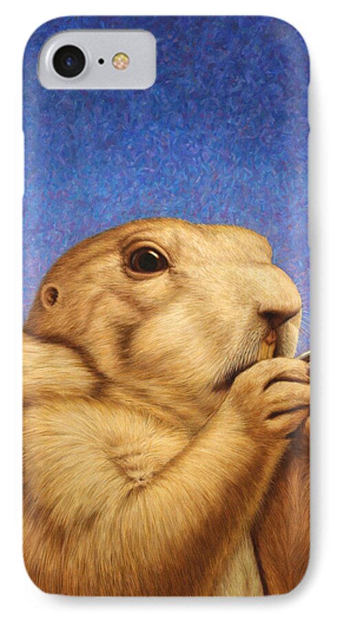 Prairie Dog iPhone 8 Case featuring the painting Prairie Dog by James W Johnson