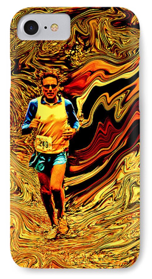 Abstract iPhone 8 Case featuring the photograph Psycho Run by Michael Nowotny