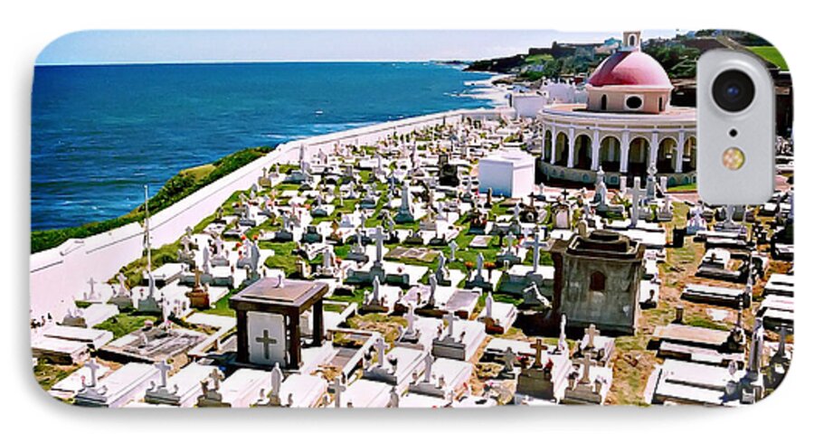 Puerto Rico iPhone 8 Case featuring the digital art Puerto Rican Cemetery by Kara Stewart