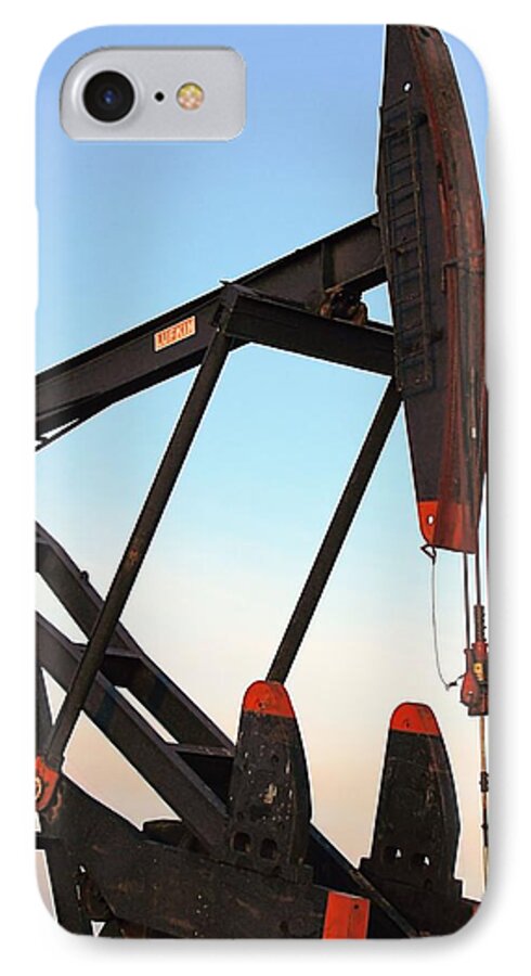 Pumpjack iPhone 8 Case featuring the photograph Pumpjack by Jenny Hudson