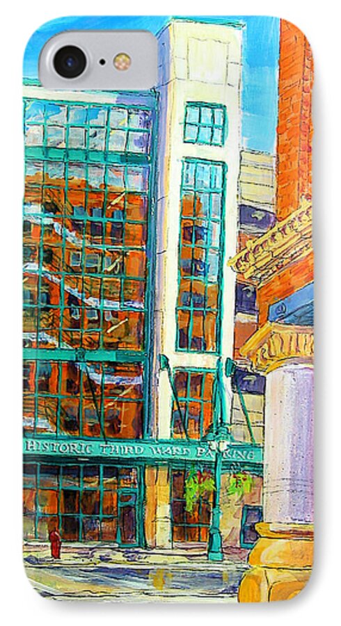 Cityscapes iPhone 8 Case featuring the painting Reflections of Old by Les Leffingwell