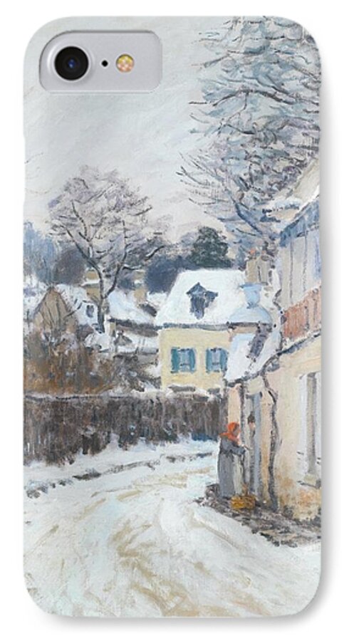Alfred Sisley iPhone 8 Case featuring the painting Road Louveciennes by Celestial Images