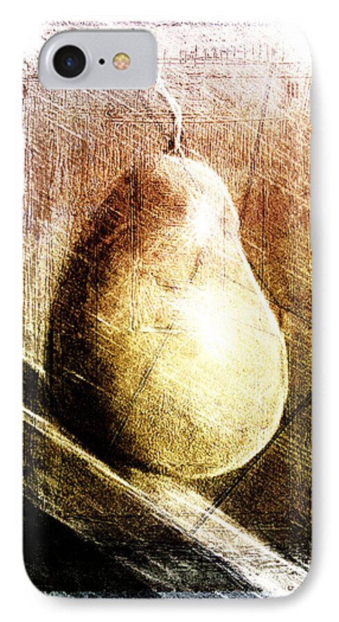 Pear iPhone 8 Case featuring the digital art Rolling Pear by Andrea Barbieri
