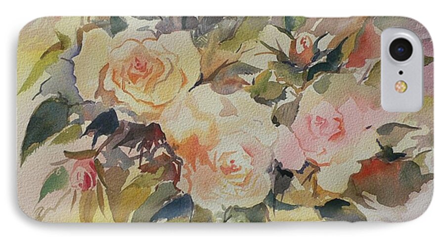 Roses iPhone 8 Case featuring the painting Roses by Geeta Yerra