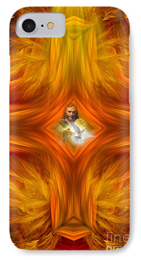 Fantasy iPhone 8 Case featuring the digital art Sacred Cross by Giada Rossi