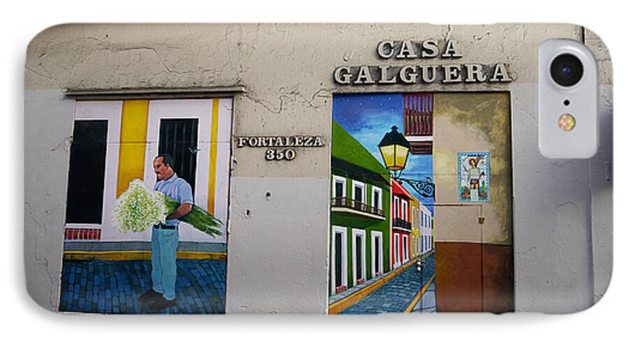 Richard Reeve iPhone 8 Case featuring the photograph San Juan - Casa Galguera Mural by Richard Reeve