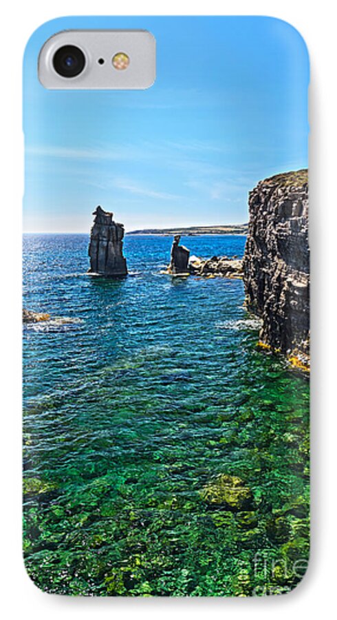 Colonne iPhone 8 Case featuring the photograph San Pietro island - Le Colonne by Antonio Scarpi
