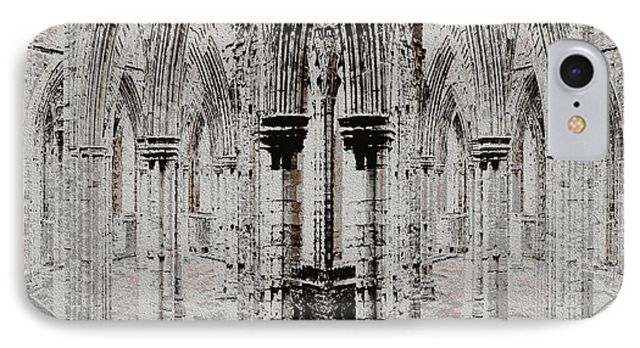 Tintern Abbey iPhone 8 Case featuring the digital art Sanctuary by Stephanie Grant
