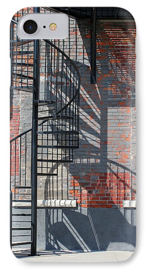 Fire Escape iPhone 8 Case featuring the photograph Sculptural Architecture 3 by Mary Bedy