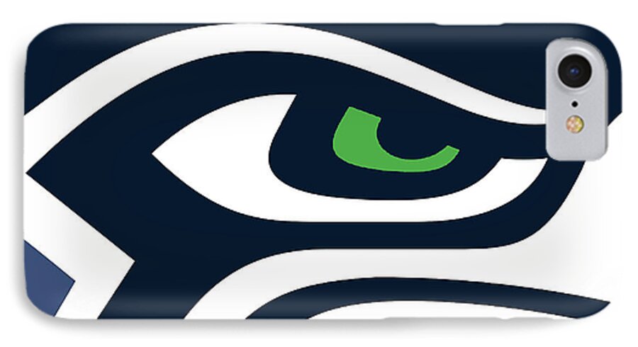 Seattle iPhone 8 Case featuring the painting Seattle Seahawks by Tony Rubino