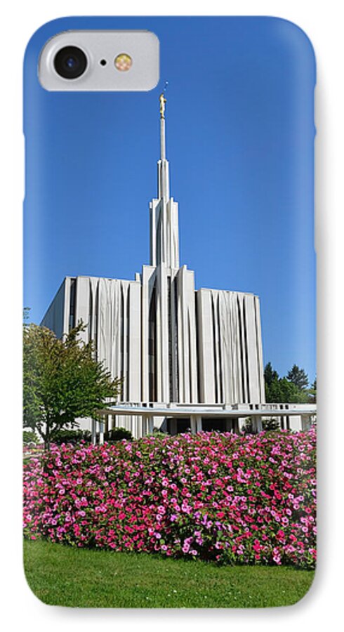 Seattle iPhone 8 Case featuring the photograph Seattle Temple by Shanna Hyatt