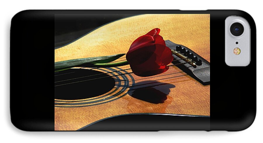 Guitar iPhone 8 Case featuring the photograph Serenade by Angela Davies