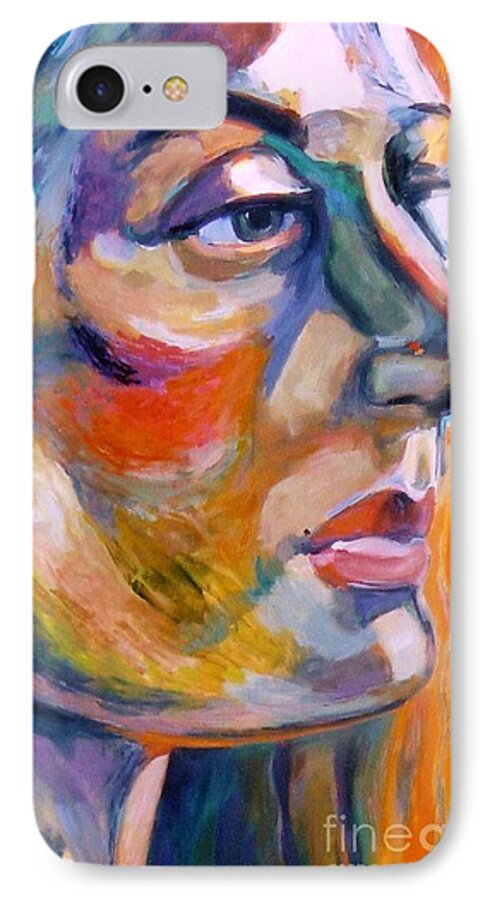 Woman iPhone 8 Case featuring the painting Sideview Of A Woman by Stan Esson