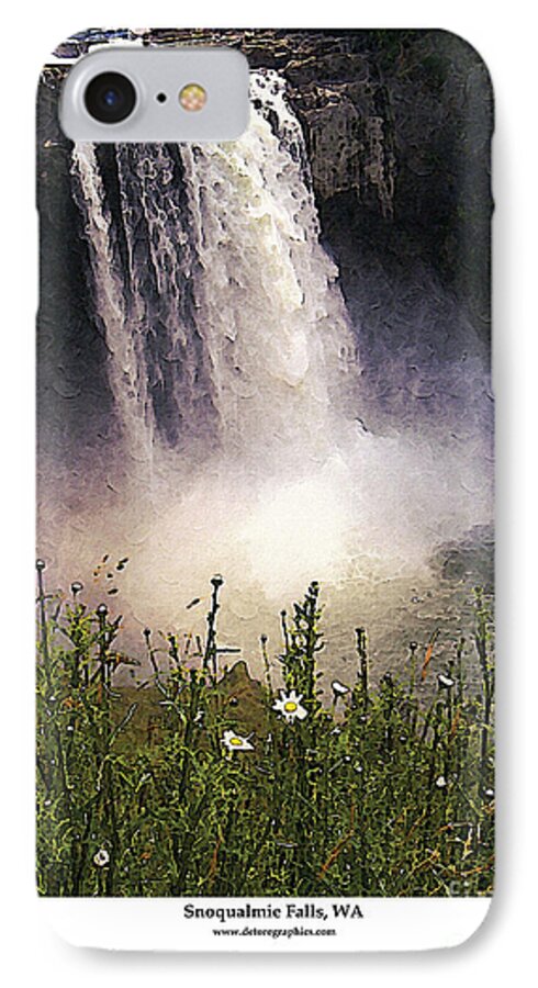 Water Fall iPhone 8 Case featuring the photograph Snoqualmie Falls WA. by Kenneth De Tore