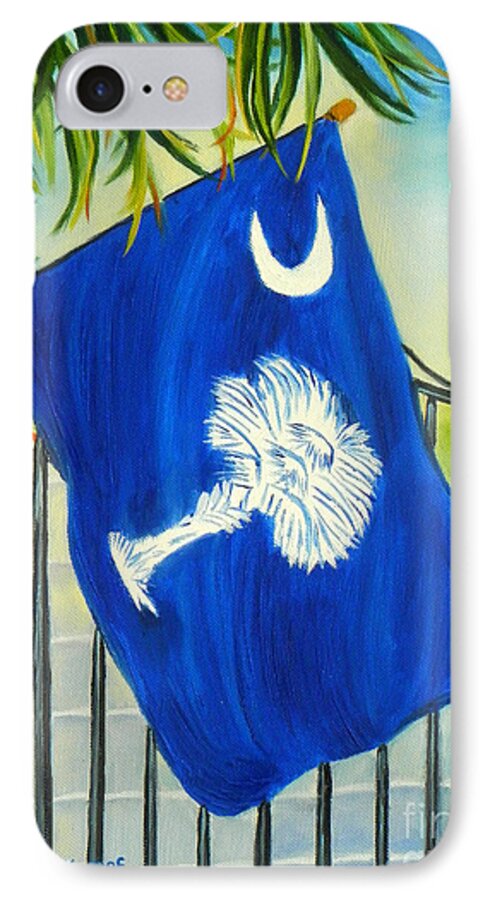 Art iPhone 8 Case featuring the painting South Carolina - A State of Art by Shelia Kempf