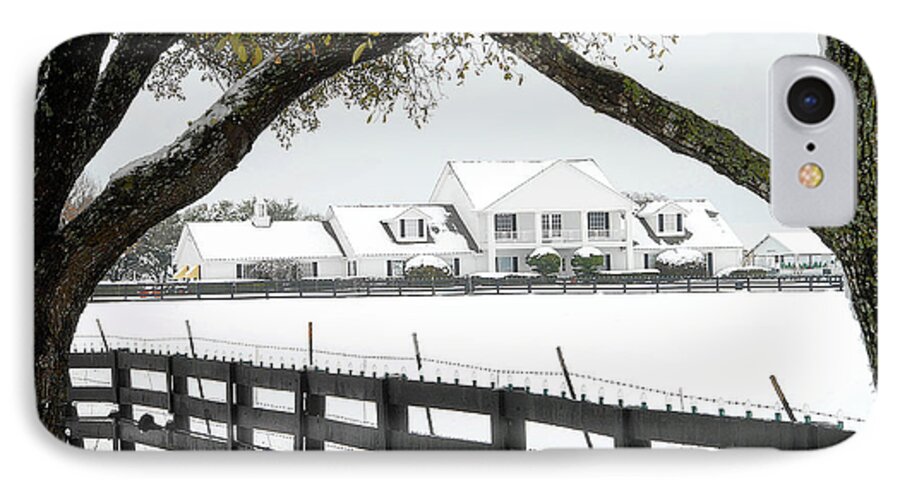 Southfork iPhone 8 Case featuring the photograph Southfork Christmas by Dyle  Warren