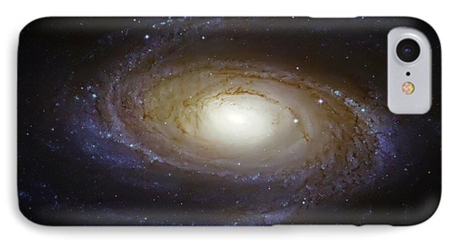 Universe iPhone 8 Case featuring the photograph Spiral Galaxy M81 by Jennifer Rondinelli Reilly - Fine Art Photography