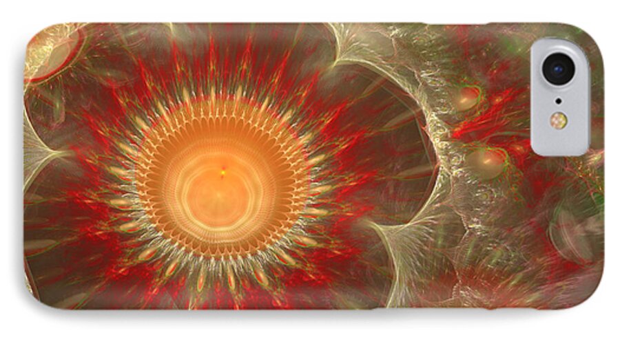 Abstract iPhone 8 Case featuring the digital art Spring flower by Martin Capek