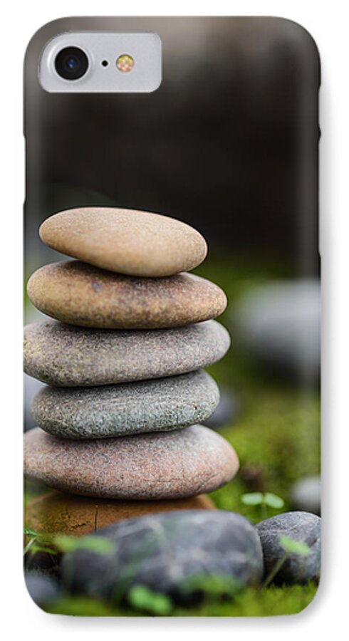 Peaceful iPhone 8 Case featuring the photograph Stacked Stones B2 by Marco Oliveira