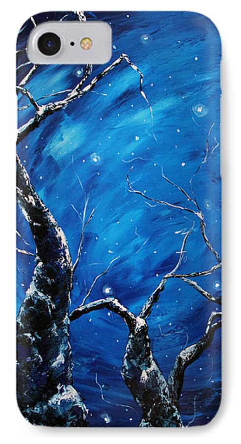 Winter iPhone 8 Case featuring the painting Stargazer by Meaghan Troup