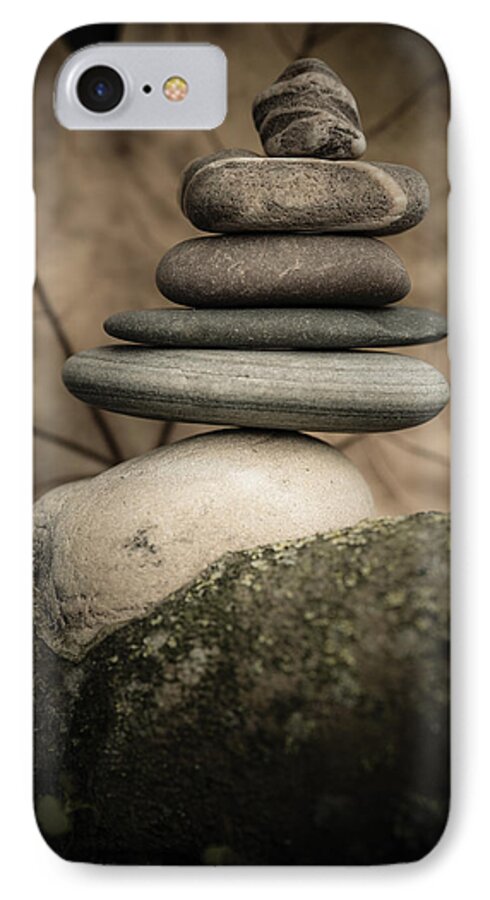 Cairns iPhone 8 Case featuring the photograph Stone Cairns IV by Marco Oliveira
