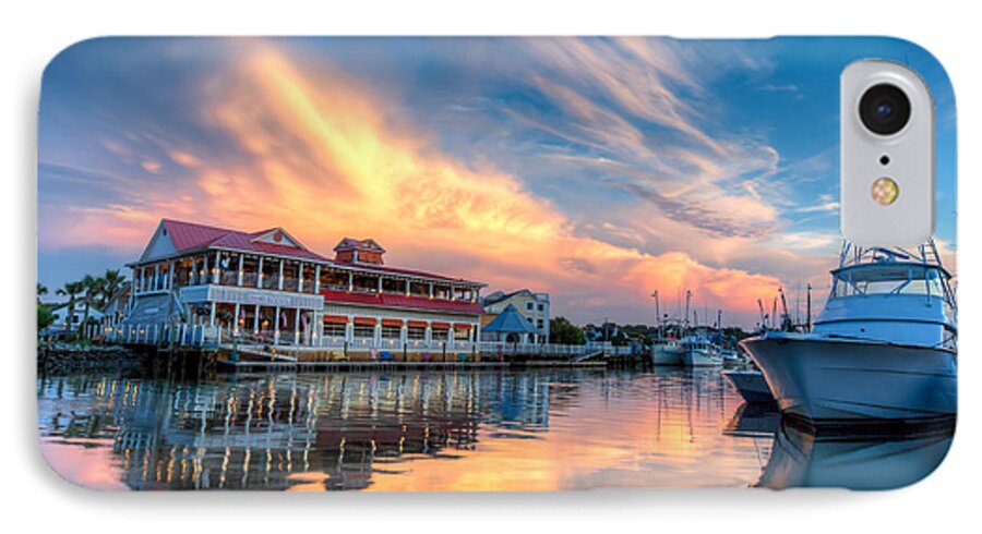 Charleston iPhone 8 Case featuring the photograph Summer nights on Shem Creek by Walt Baker