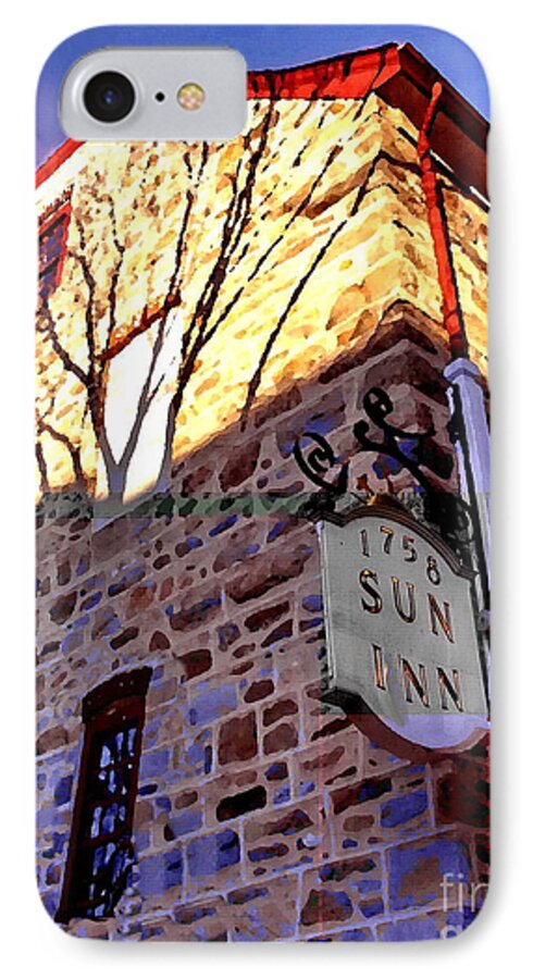 Sun Inn iPhone 8 Case featuring the photograph Sun Inn Bethlehem PA by Jacqueline M Lewis