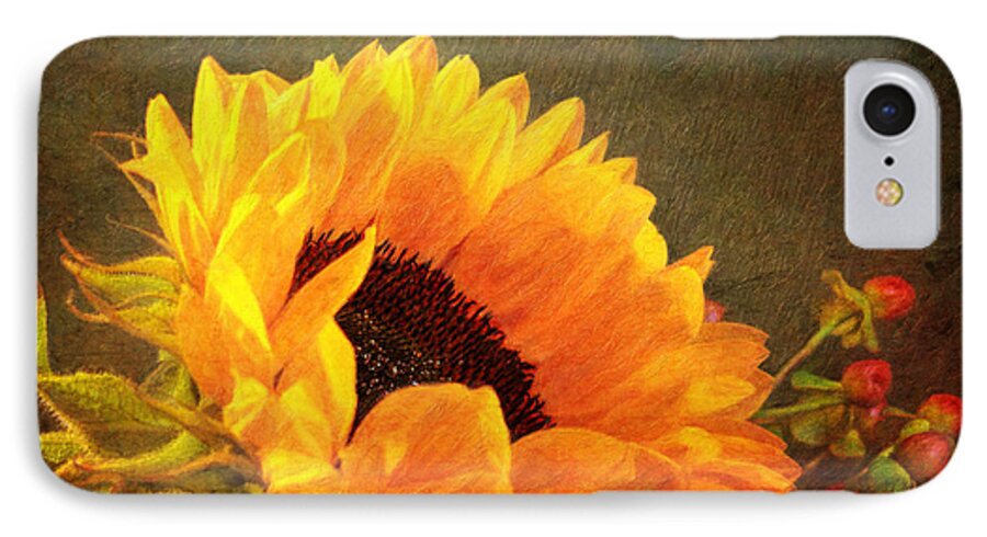 Sunflower iPhone 8 Case featuring the digital art Sunflower - You Are My Sunshine by Lianne Schneider