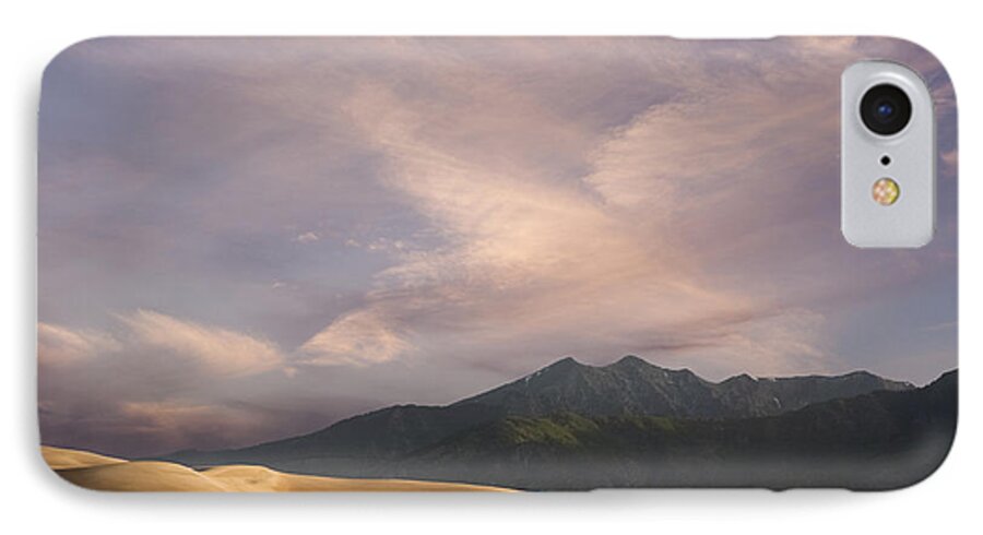 ;barren iPhone 8 Case featuring the photograph Sunrise over the Great Sand Dunes by Keith Kapple
