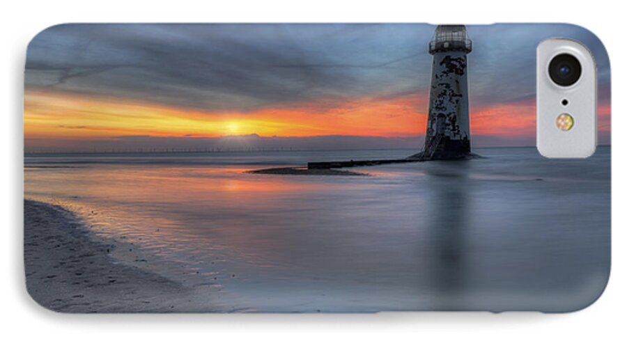 Lighthouse iPhone 8 Case featuring the photograph Sunset at the Lighthouse v3 by Ian Mitchell