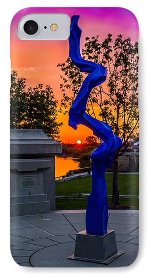 Sunset iPhone 8 Case featuring the photograph Sunset Sculpture by Ron Pate