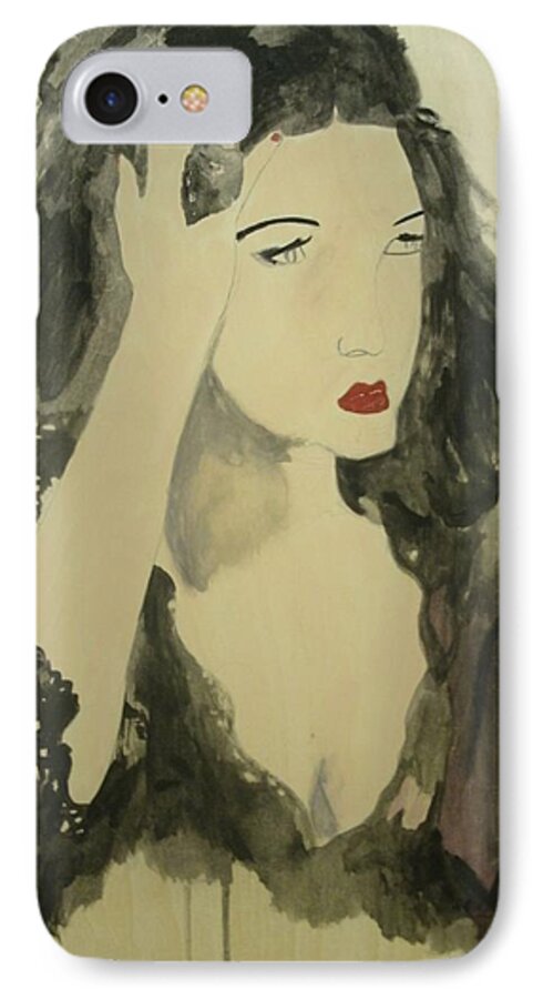 Woman iPhone 8 Case featuring the painting Tairrie by Samantha Lusby