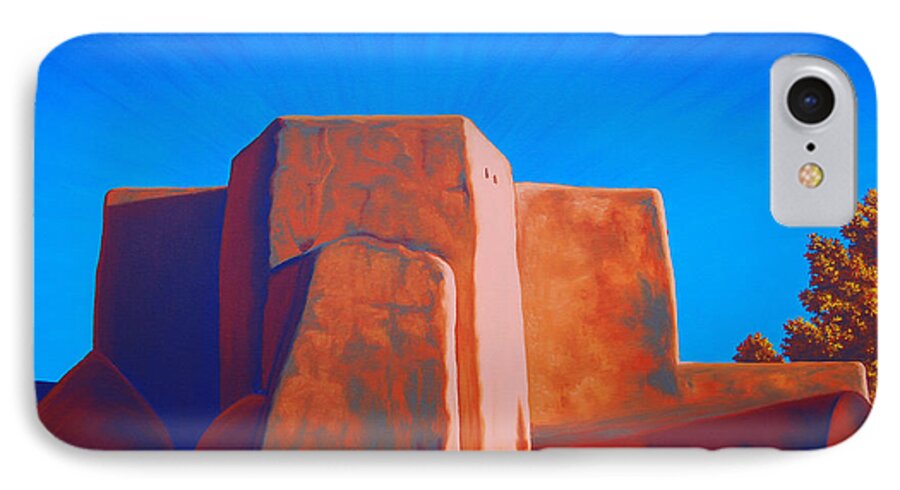 Taos iPhone 8 Case featuring the painting Taos by Cheryl Fecht