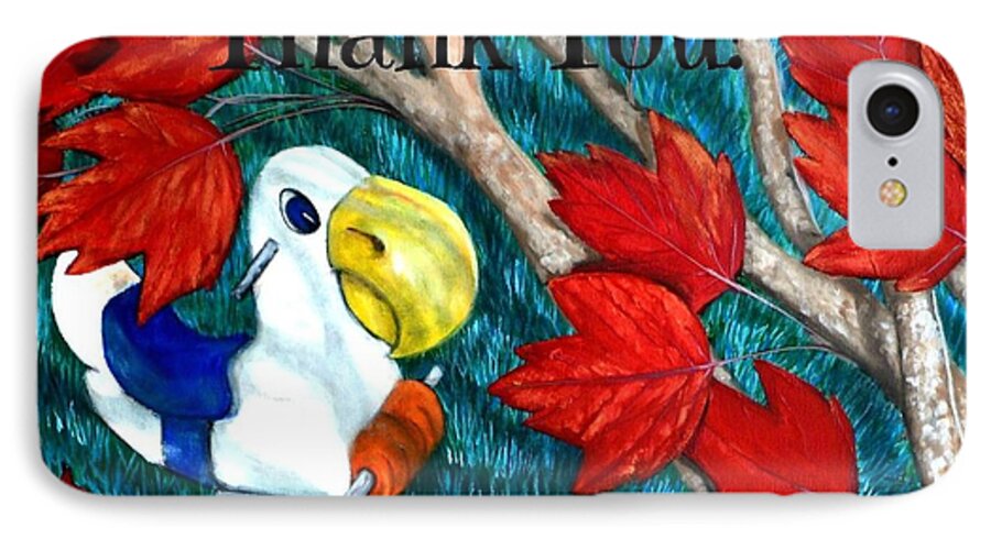 Thank You Card iPhone 8 Case featuring the painting Spring Ryder Thank you card by Leandria Goodman