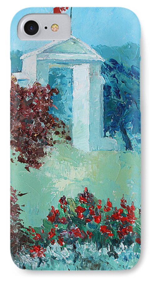 Palette Knife Painting iPhone 8 Case featuring the painting The Border Line by Marta Styk