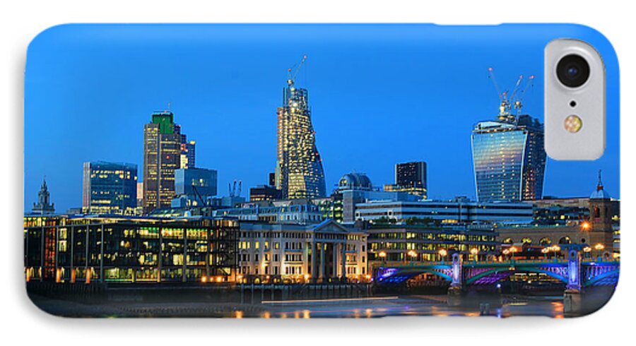 The Cheesegrater iPhone 8 Case featuring the photograph The Cheesegrater and the Walkie Talkie by Jasna Buncic