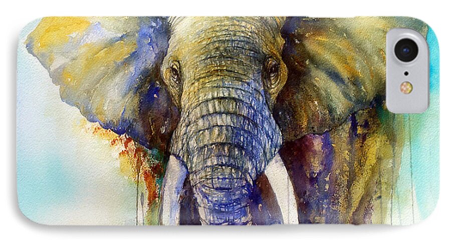 Elephant iPhone 8 Case featuring the painting The Gentle Giant by Arti Chauhan