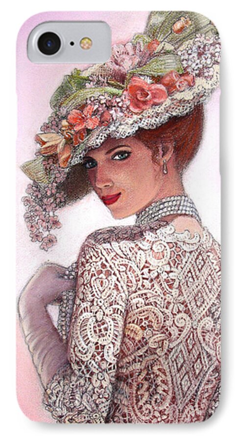 Portrait iPhone 8 Case featuring the painting The Look of Love by Sue Halstenberg