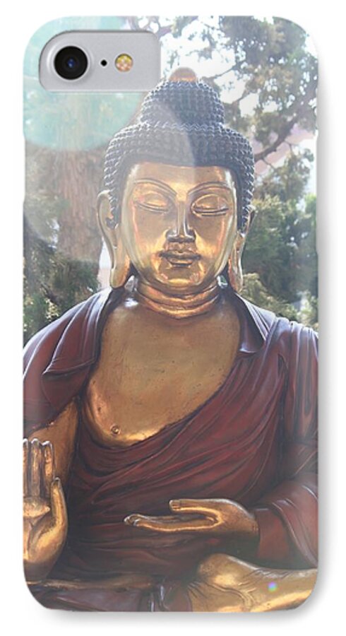 Mystical iPhone 8 Case featuring the photograph The Mystical Golden Buddha by Amy Gallagher
