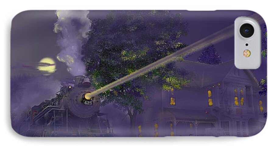 Trains iPhone 8 Case featuring the digital art The Old Man Remembers by J Griff Griffin
