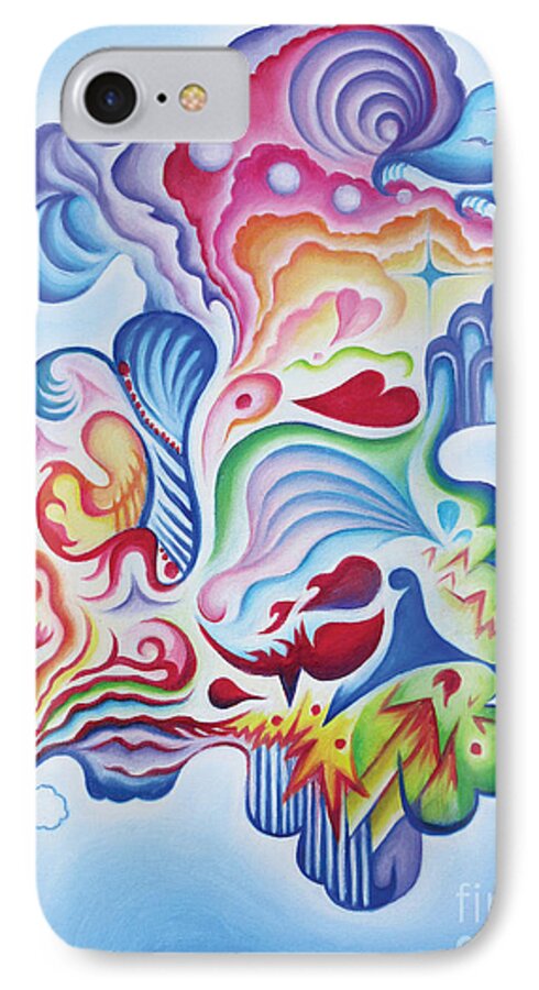 Surreal iPhone 8 Case featuring the painting The Quiet One by Tiffany Davis-Rustam