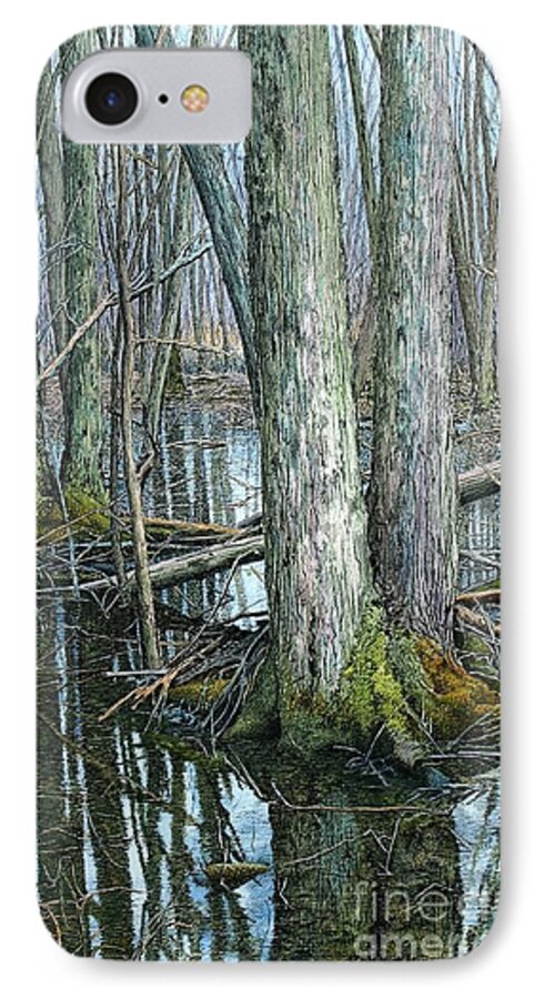 Swamp iPhone 8 Case featuring the painting The Swamp 3 by Robert Hinves