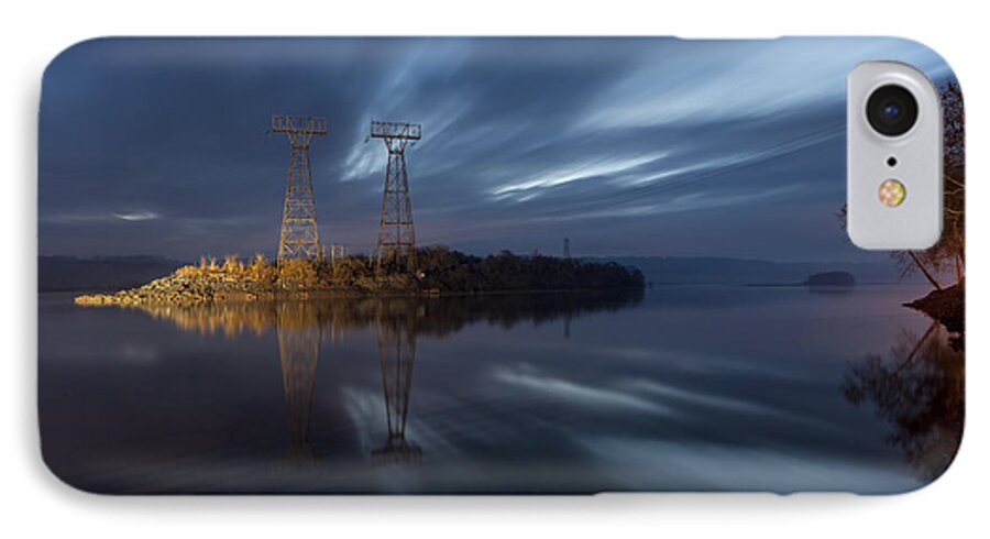 Conowingo Dam iPhone 8 Case featuring the photograph The Towers Of Power by Edward Kreis