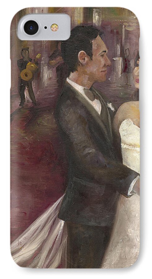 Wedding iPhone 8 Case featuring the painting The Wedding by Stephanie Broker