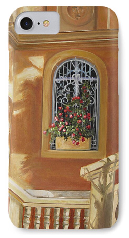Window Box iPhone 8 Case featuring the painting The Window Box by Roberta Rotunda