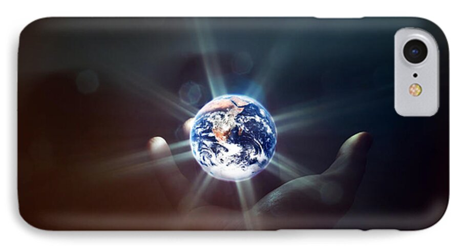World iPhone 8 Case featuring the photograph The World in the Palm of Your Hand by EXparte SE