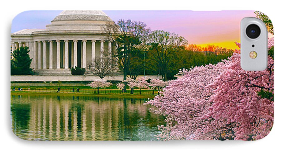 Tidal Basin iPhone 8 Case featuring the photograph Tidal Basin Morning by Mitch Cat