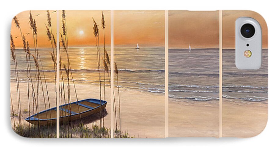 Beach iPhone 8 Case featuring the painting Time Of My Life - 5 Pc Set by Diane Romanello