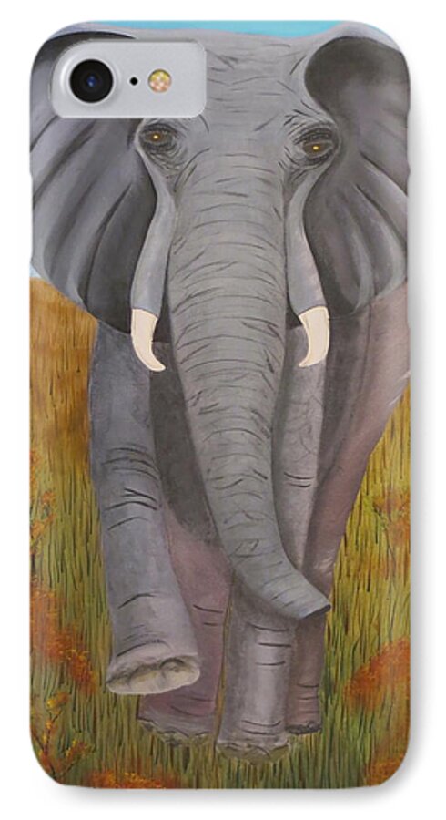 Elephant iPhone 8 Case featuring the painting Time To Move by Tim Townsend