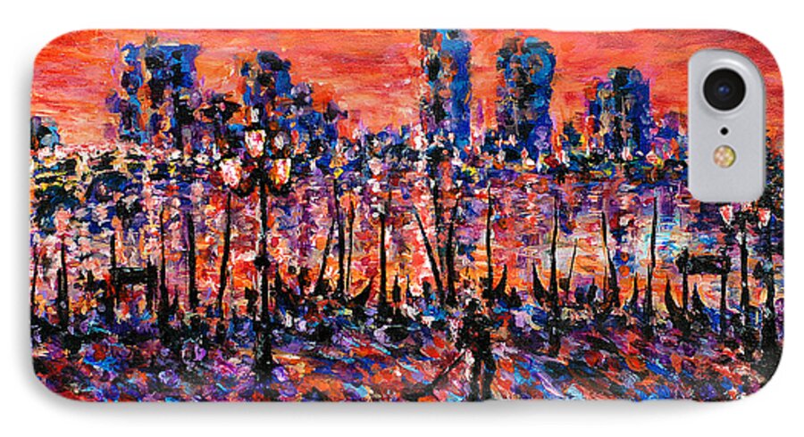 Contemporary Impressionism iPhone 8 Case featuring the painting TimeSlip 1 by Helen Kagan